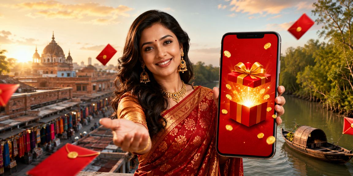 সুন্দরবন এলাকায় মোবাইলে 36bd বোনাস রেড এনভেলাপ পাচ্ছেন একজন ব্যবহারকারী